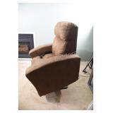 Elran Remote Control Ultra Suede Reclining Chair