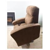 Elran Remote Control Ultra Suede Reclining Chair