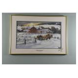 Walter Campbell Signed in Gold Pen On Glass