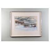 Fred Vecchiolia Signed Framed Watercolor