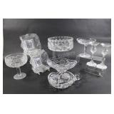 Cut & Pressed Glass Compotes, Bowls & Tray