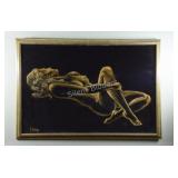 D. Browns, Original SIgned Velvet Framed Artwork