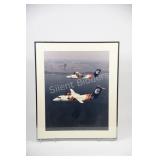 Litho Framed Fire Fighter Jet