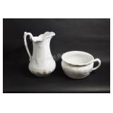 Royal Ironstone Johnson Bros Pitcher & Chamber Pot