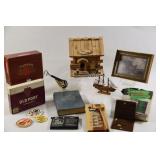 Collector Pins, Bird House, Books & Prints