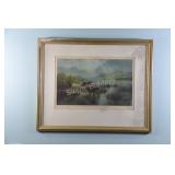 Sunset on the Loch Framed Litho Print X 2