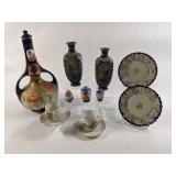 Brass Painted Vases, Lidded Royal Nippon Vase