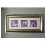 J. Kiley, Framed Floral Litho Print Artwork