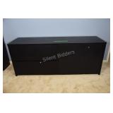Wood Grain Finish Black Laminate Credenza