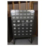 Metal Library Filing Cabinet with Multiple Drawers