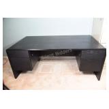 Wood Grain Finish Black Laminate Desk