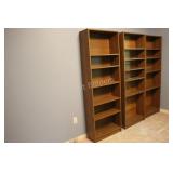 Three Wood Grain Laminate Adjustable Shelf Units
