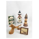 Woden Painted Light Houses, Drift Wood