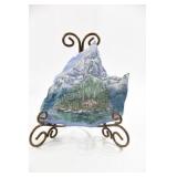 Signed Painted Slate Rock Landscape