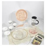 Cake Platter, French Coffee Press, New Placemats