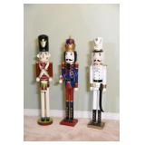 Floor Large Wood Hand Painted Nutcrackers