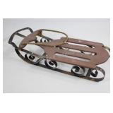 Wooden &  Metal Decorative Sleigh