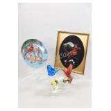 Cardinal Embroidery, Plate & Figurines
