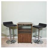 Adjustable Counter Stools & Laminate Cabinet