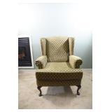 Classic Queen Anne High Back Wing Chair