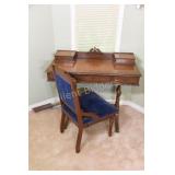 Victorian Writing Desk Carved Chair by McLagan