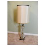 LARGE Italy Lead Crystal & Marble Table Lamp