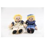 Mid Century Soft Cloth Raggedy Ann Dolls
