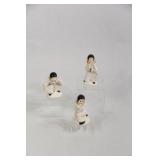 Three Child Clown Figurines