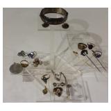 Victorian Rings, Stick Pins, Lockets and Braclets