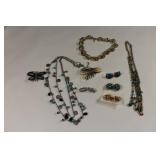 Costume Jewellery Necklace & Earring & Brooch Set