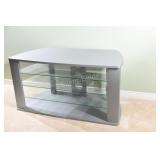 Glass Entertainment Stand with Shelf