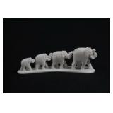 White Stone Carved Elephant