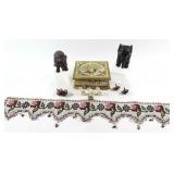Beaded Hanging Tapestry, Elephants, Trinket Box