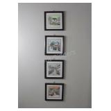 Asian Signed Watercolor Framed Artwork