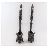 Carved African Water or Candle Wall Holders