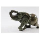 Verdite Stone Zimbabwe Carved Eephant Sculpture