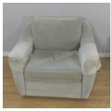 Mint Green Velour Occasional Arm Chair