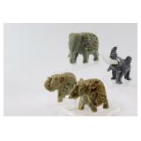 Elephant Hand Carved Stone Sculptures