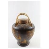Oriental Carved LARGE Lidded Carrying Container