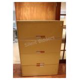 Artopex Harvest Gold Lateral Metal File Cabinet