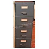 Pro Source Blue Four Drawer Metal Filing Cabinet