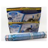 New 2 X Hurricane Spin Scrubber & Rubber Broom