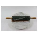 Marble Tunable Tray and Rolling Pin  Set