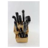 Miracle & Henckels Knife Set & Wood Block