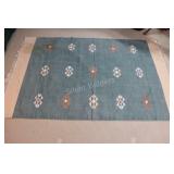 Cotton Area Rug with Fringes