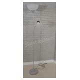 Brushed Metal Adjustable Arm Floor Lamp
