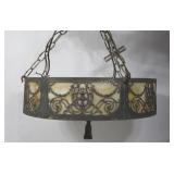 Tiffany Style Slag Glass Hanging Chandelier