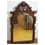 Floral Carved Decorative Wood Entrance Mirror