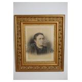 LARGE Antique Ornate Gold Gilt Framed Photograph
