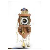 NU ELCK SYN SIN Porcelain & Brass Wall Clock